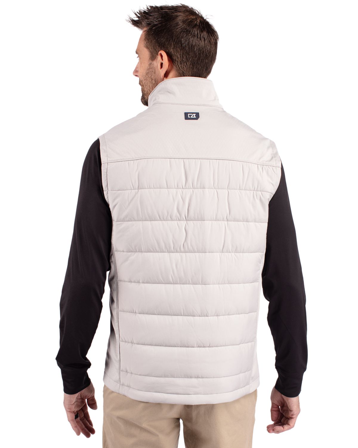 Cutter & Buck Evoke Recycled Honeycomb Fleece Mens Hybrid Full Zip Vest 54