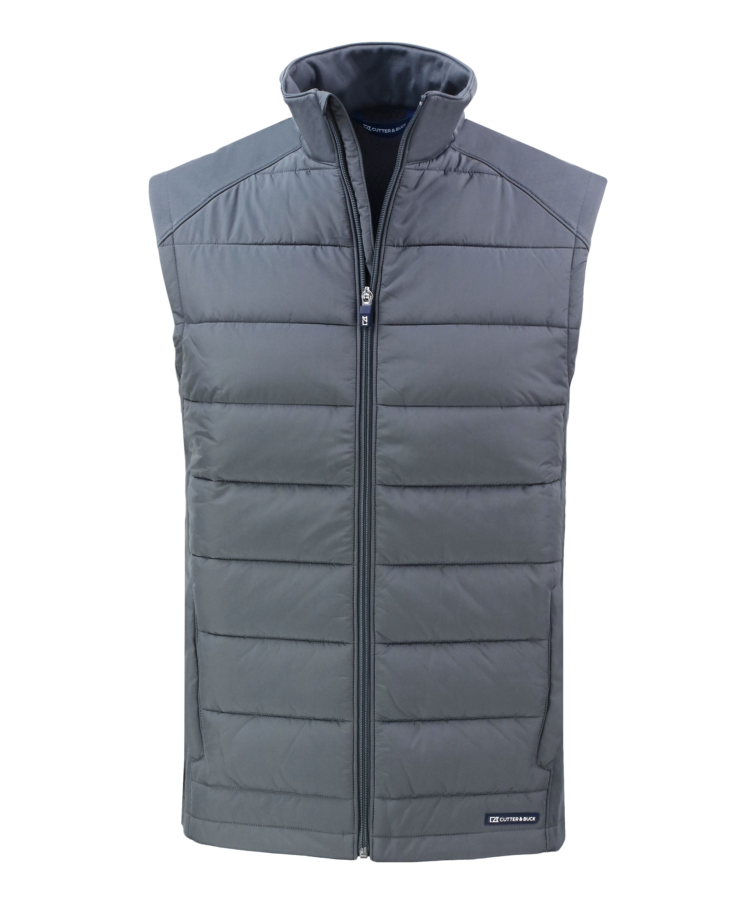 Cutter & Buck Evoke Recycled Honeycomb Fleece Mens Hybrid Full Zip Vest 70