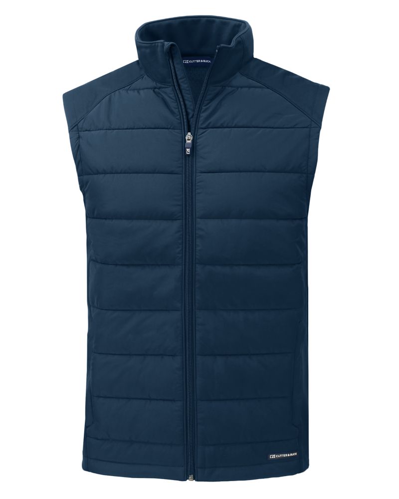 Cutter & Buck Evoke Recycled Honeycomb Fleece Mens Hybrid Full Zip Vest 92