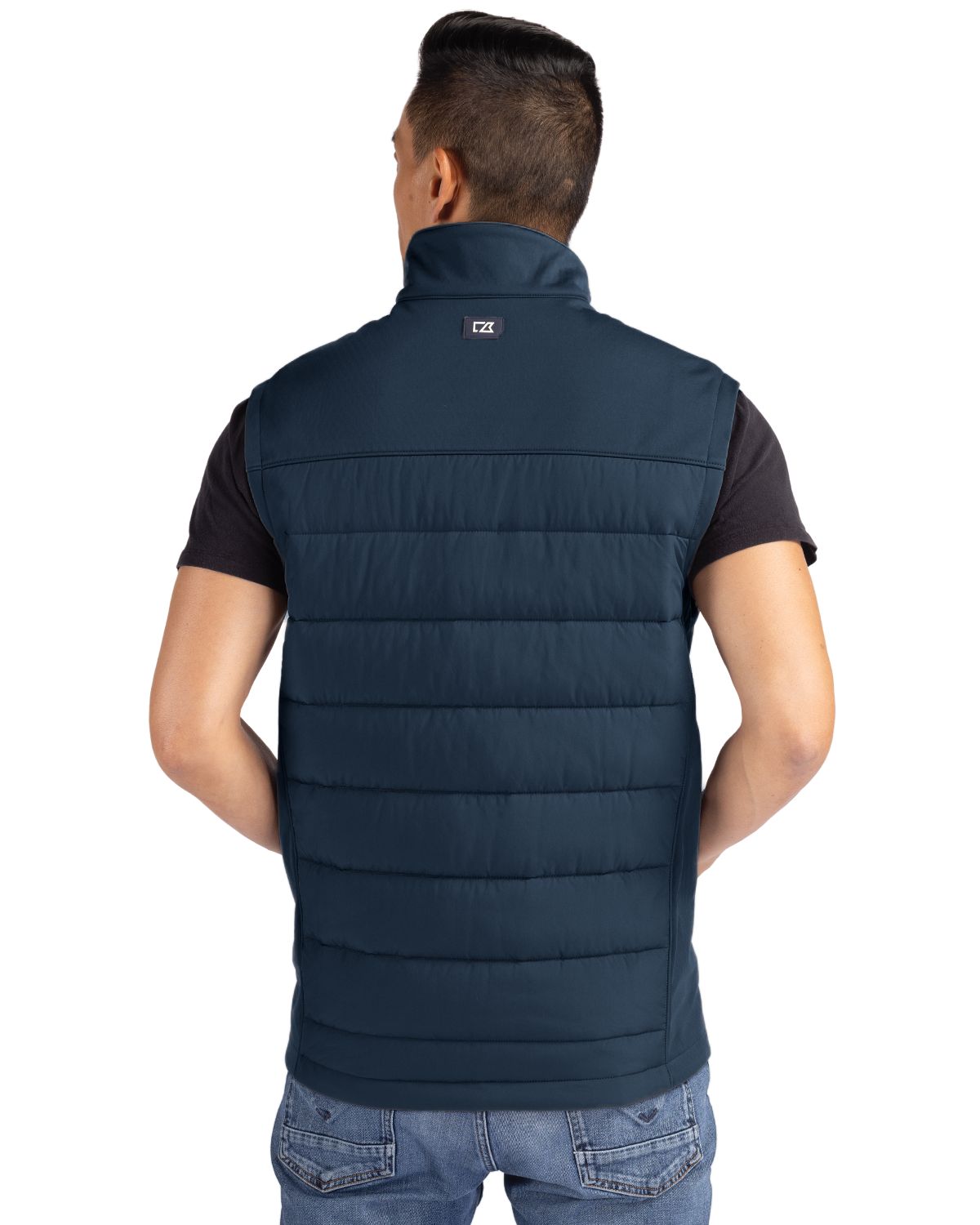 Cutter & Buck Evoke Recycled Honeycomb Fleece Mens Hybrid Full Zip Vest 93