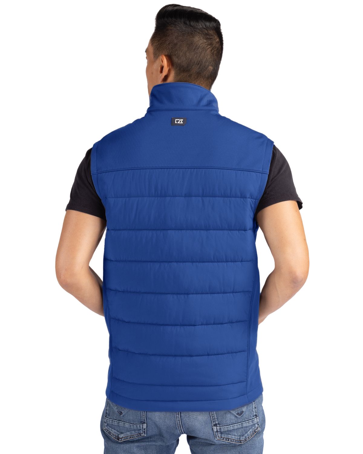 Cutter & Buck Evoke Recycled Honeycomb Fleece Mens Hybrid Full Zip Vest 42