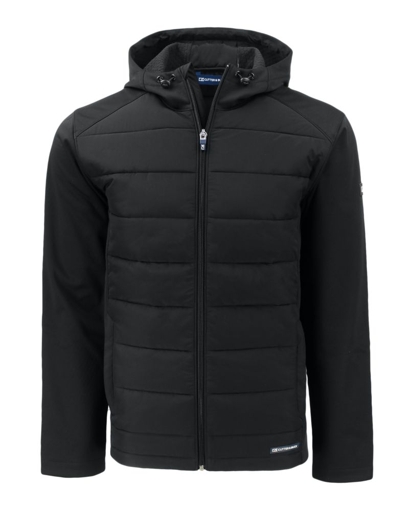 Cutter & Buck Evoke Hybrid Eco Softshell Recycled Full Zip Mens Hooded Jacket 2
