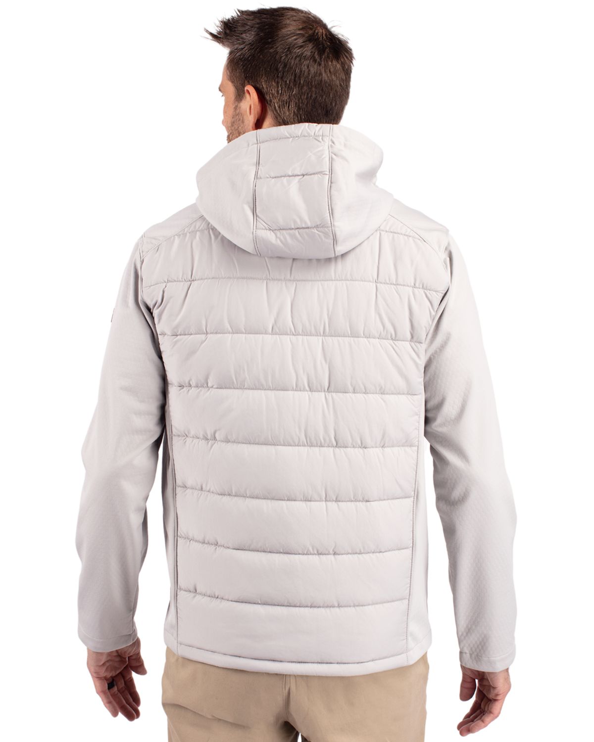 Cutter & Buck Evoke Recycled Honeycomb Fleece Mens Hybrid Full Zip Jacket 84