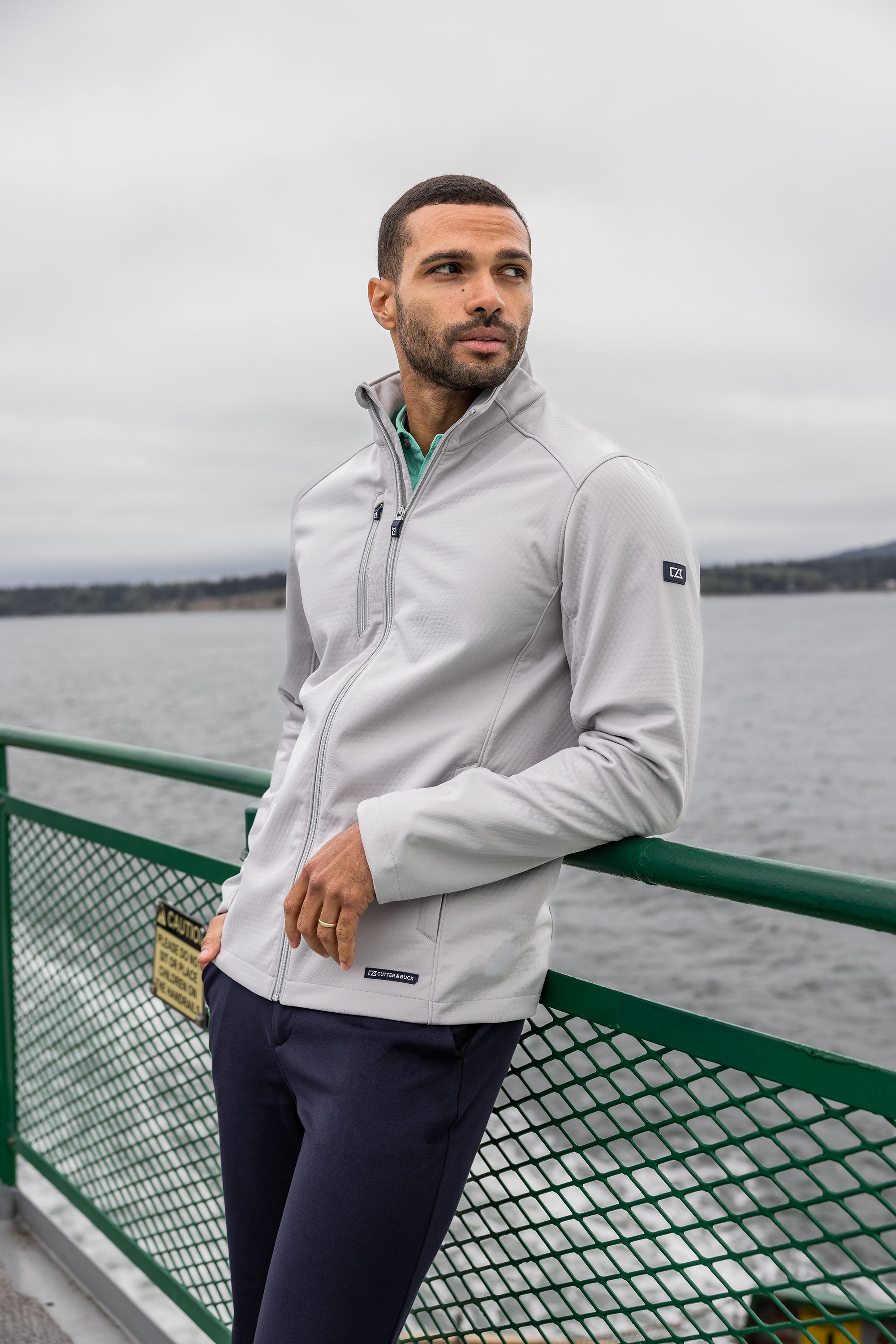 Cutter & Buck Evoke Recycled Honeycomb Fleece Mens Full Zip Jacket 109