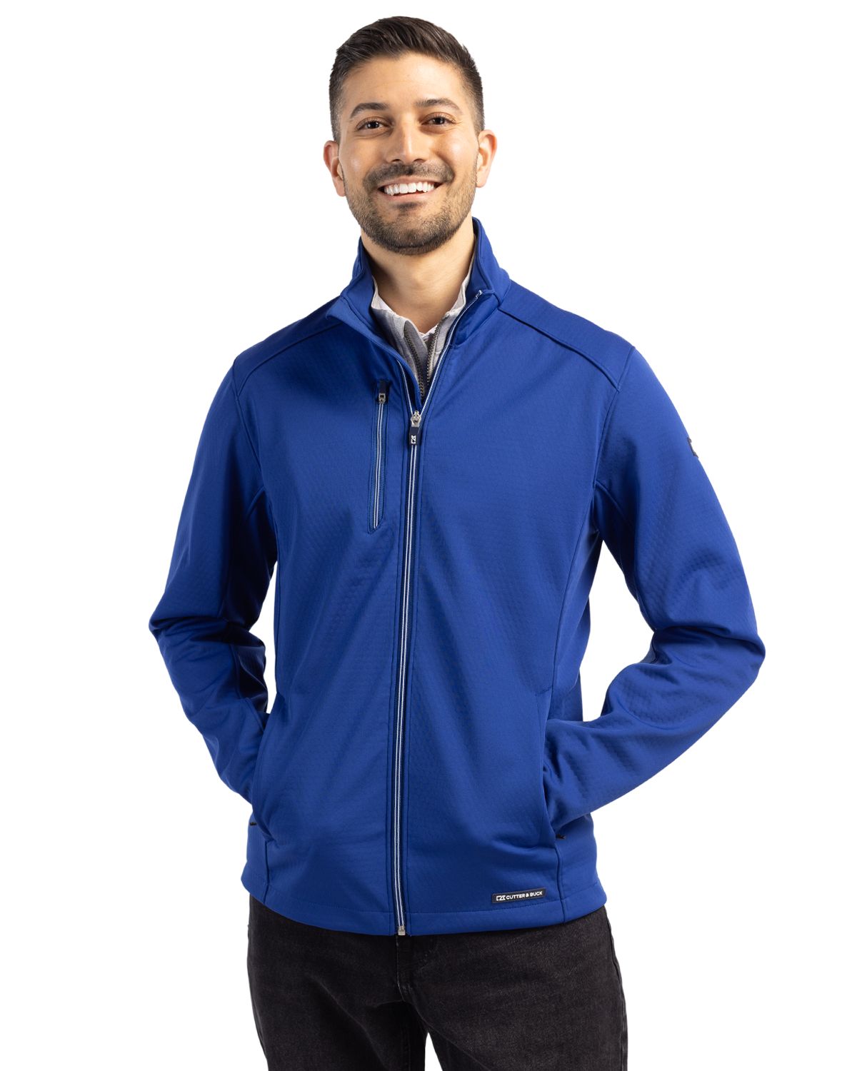 Cutter & Buck Evoke Recycled Honeycomb Fleece Mens Full Zip Jacket 64