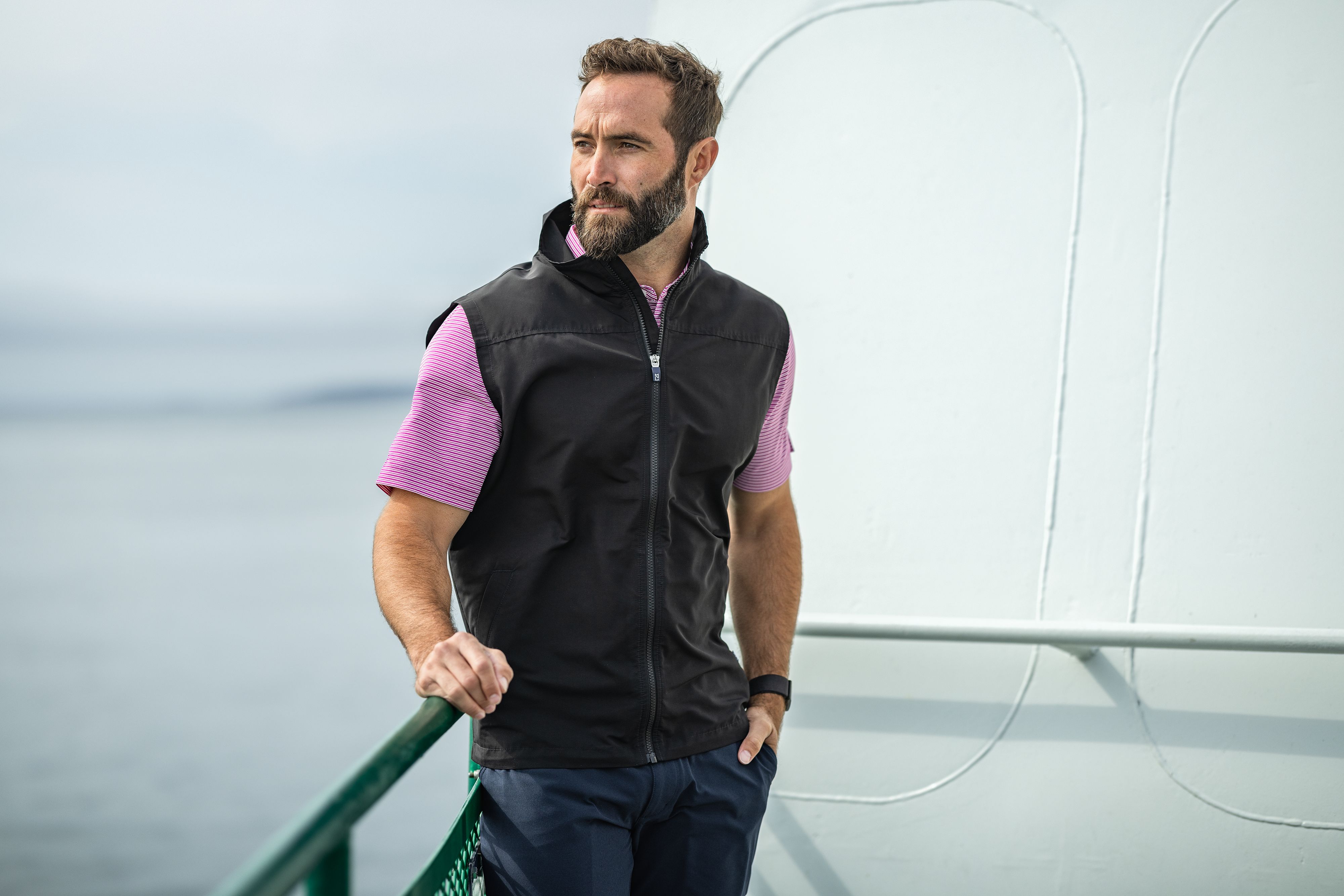 Cutter & Buck Charter Recycled Packable Mens Full Zip Vest 44