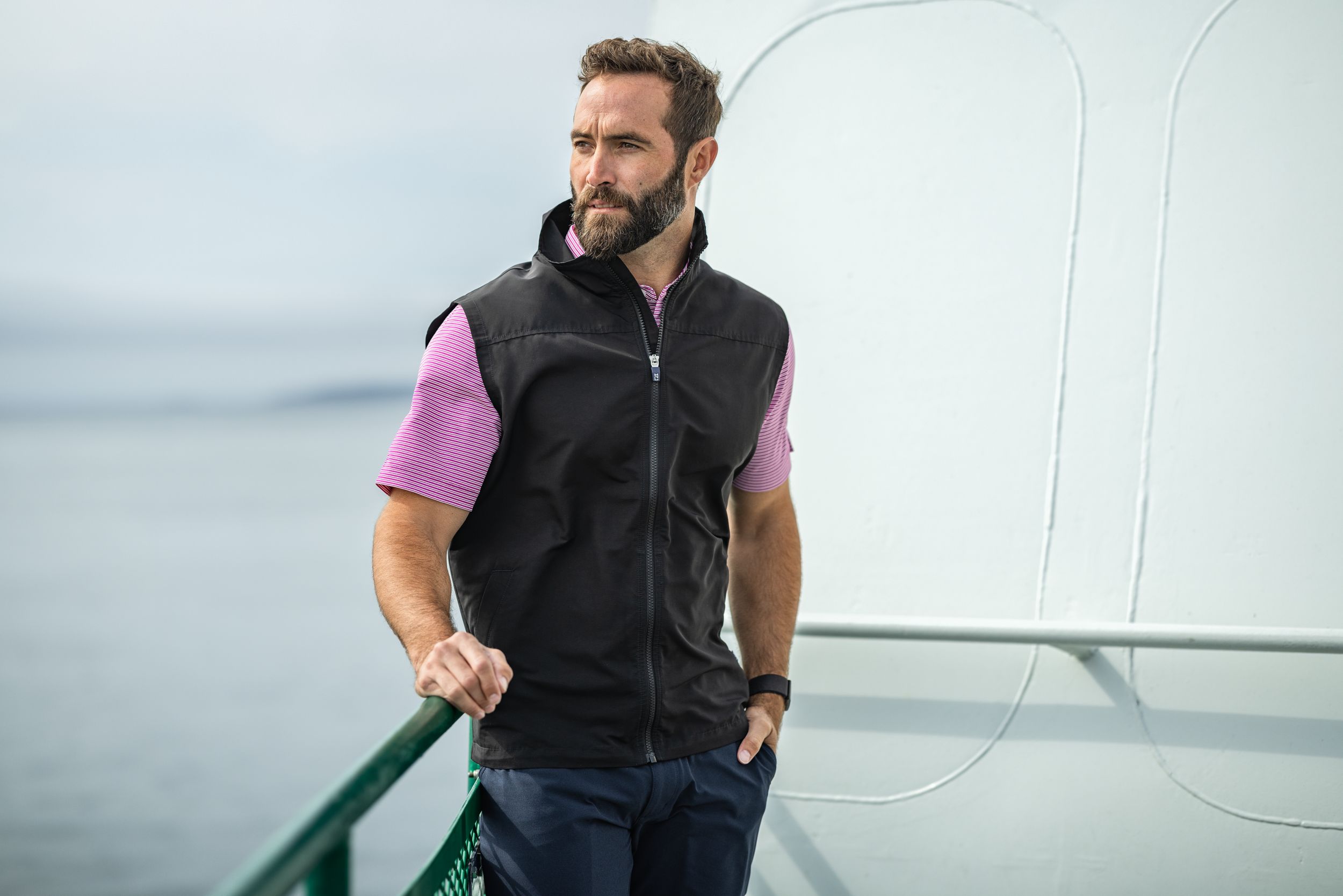 Cutter & Buck Charter Epic Versatility Recycled Packable Mens Full Zip Vest