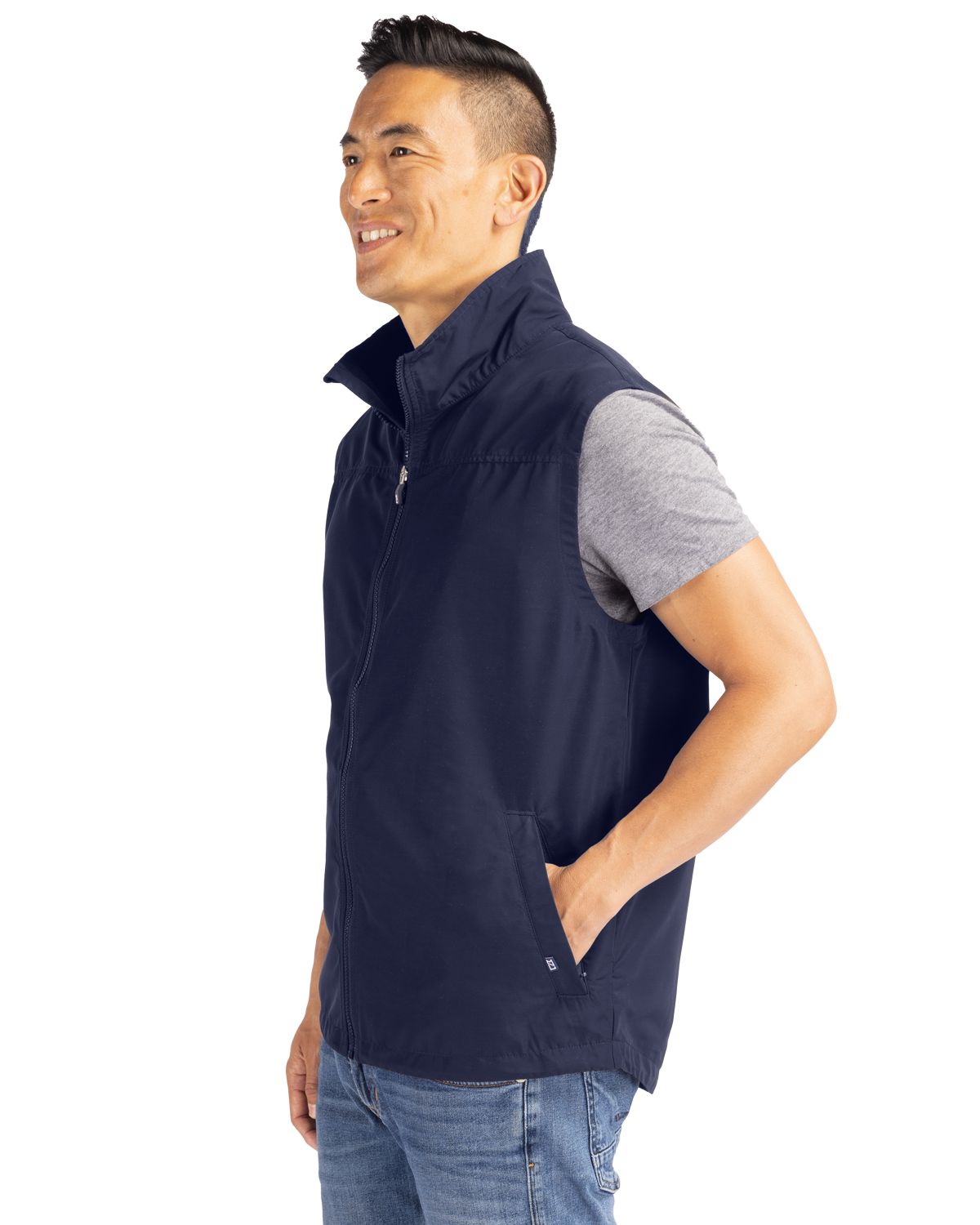 Cutter & Buck Charter Recycled Packable Mens Full Zip Vest 64