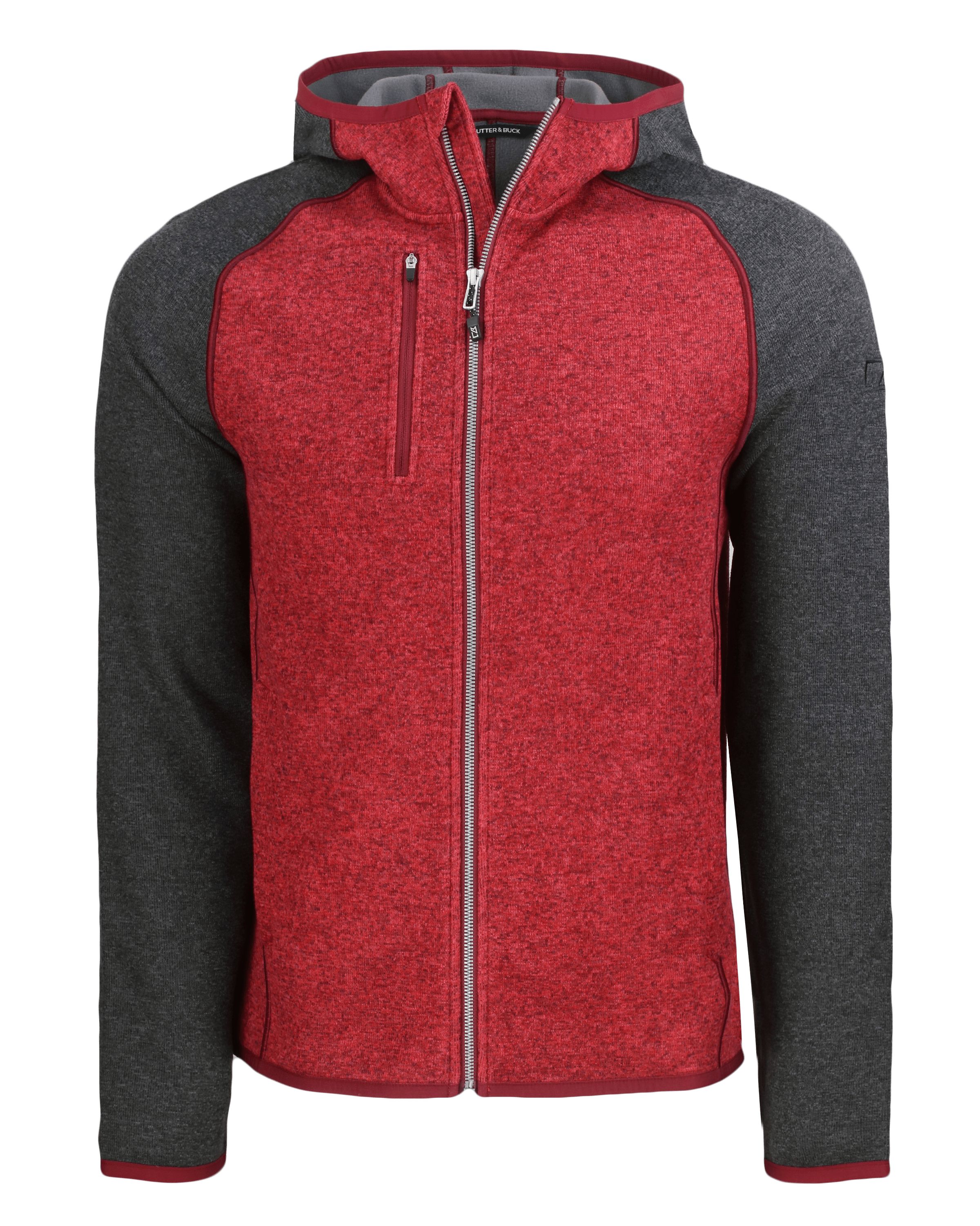Cutter & Buck Mainsail Sweater-Knit Mens Full Zip Hooded Jacket 89