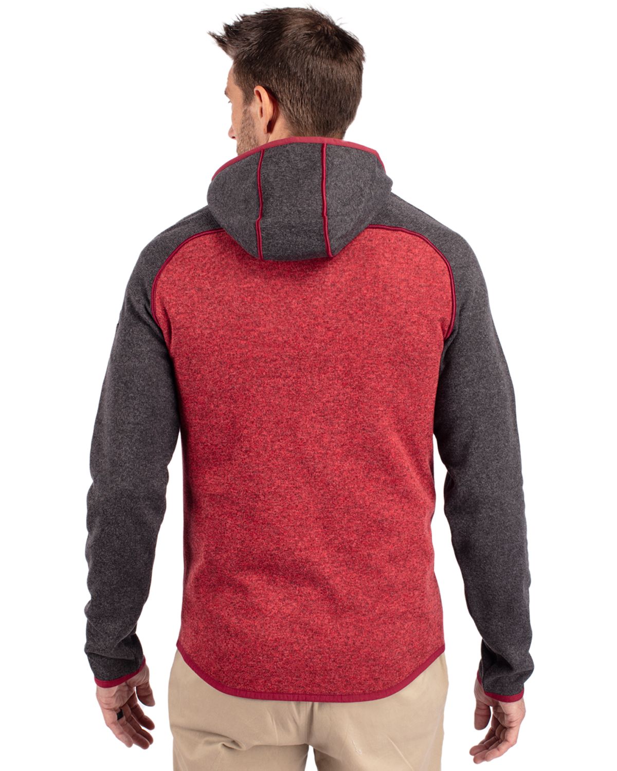 Cutter & Buck Mainsail Sweater-Knit Mens Full Zip Hooded Jacket 123