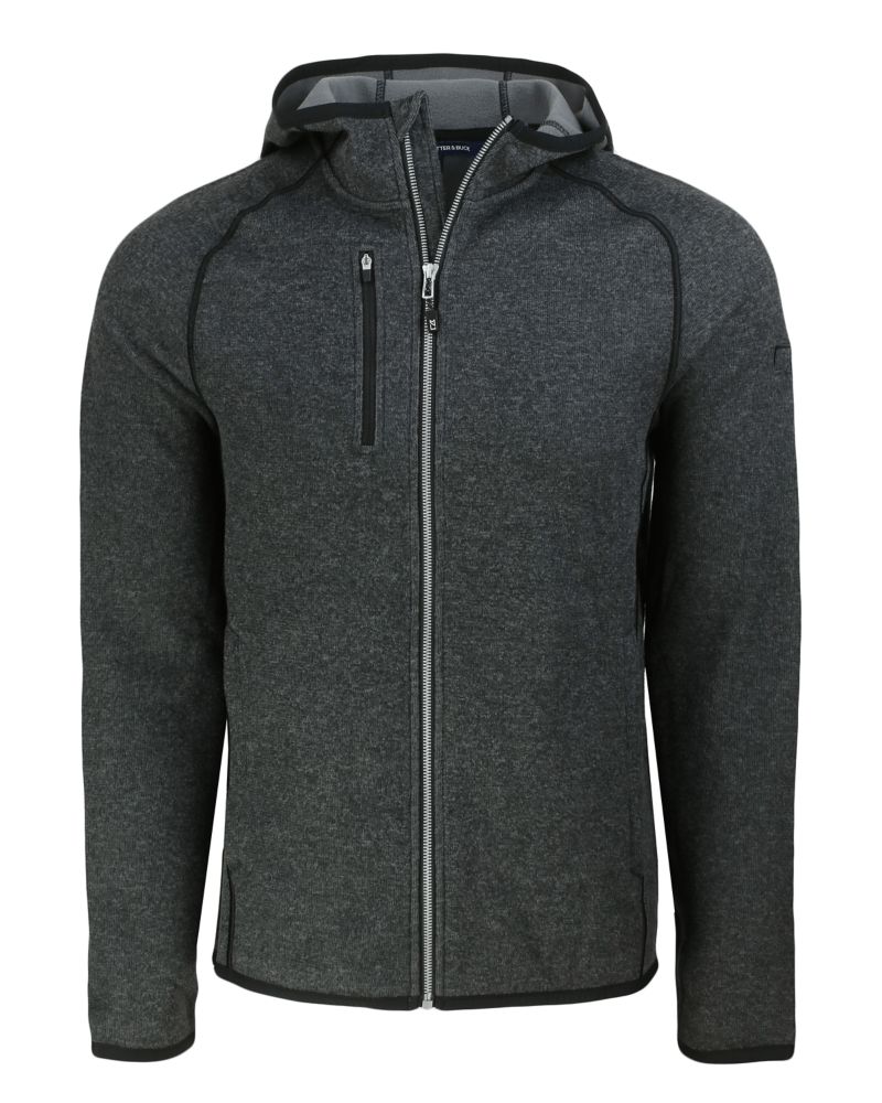 Cutter & Buck Mainsail Sweater-Knit Mens Full Zip Hooded Jacket 137
