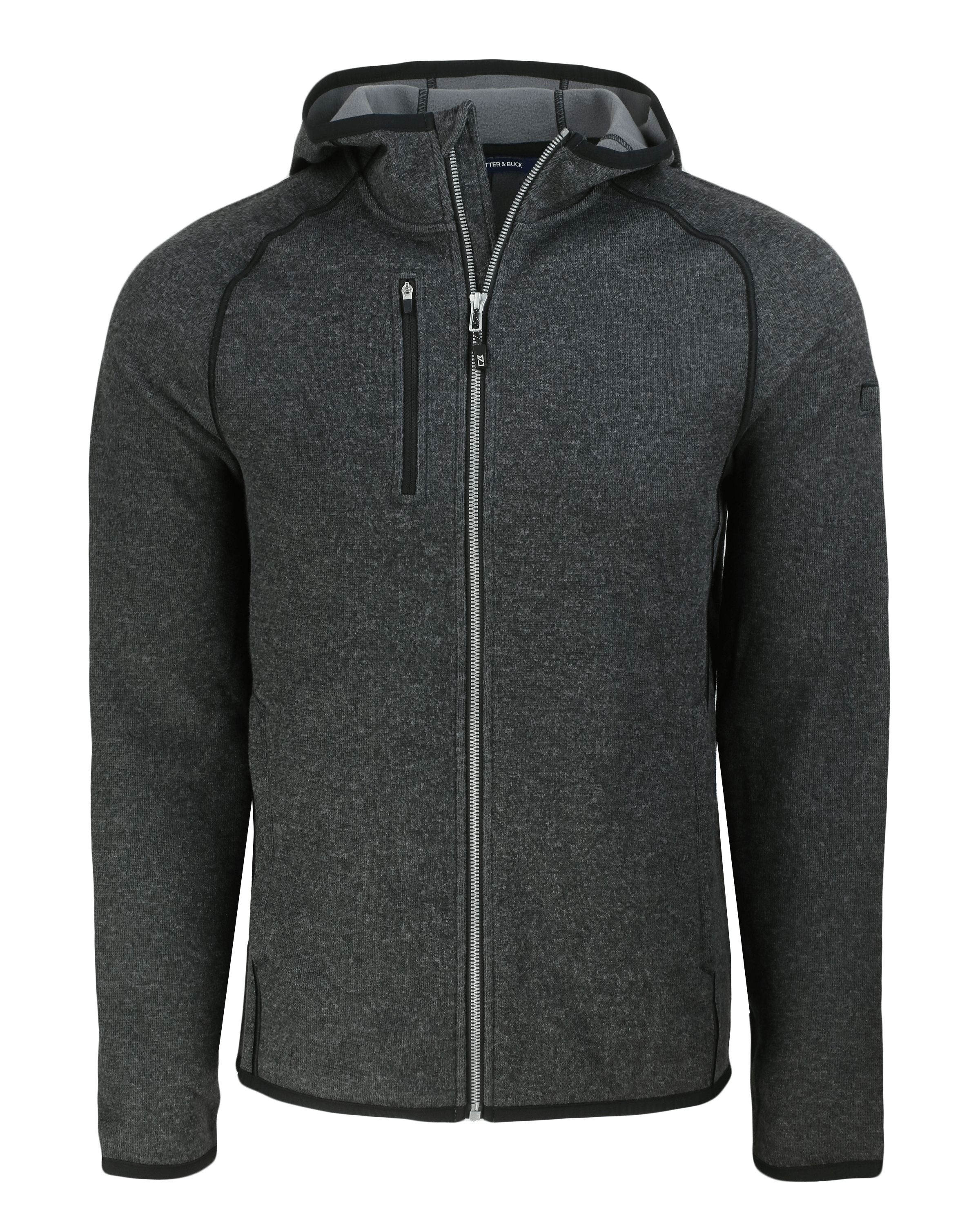 Cutter & Buck Mainsail Sweater-Knit Mens Full Zip Hooded Jacket 119