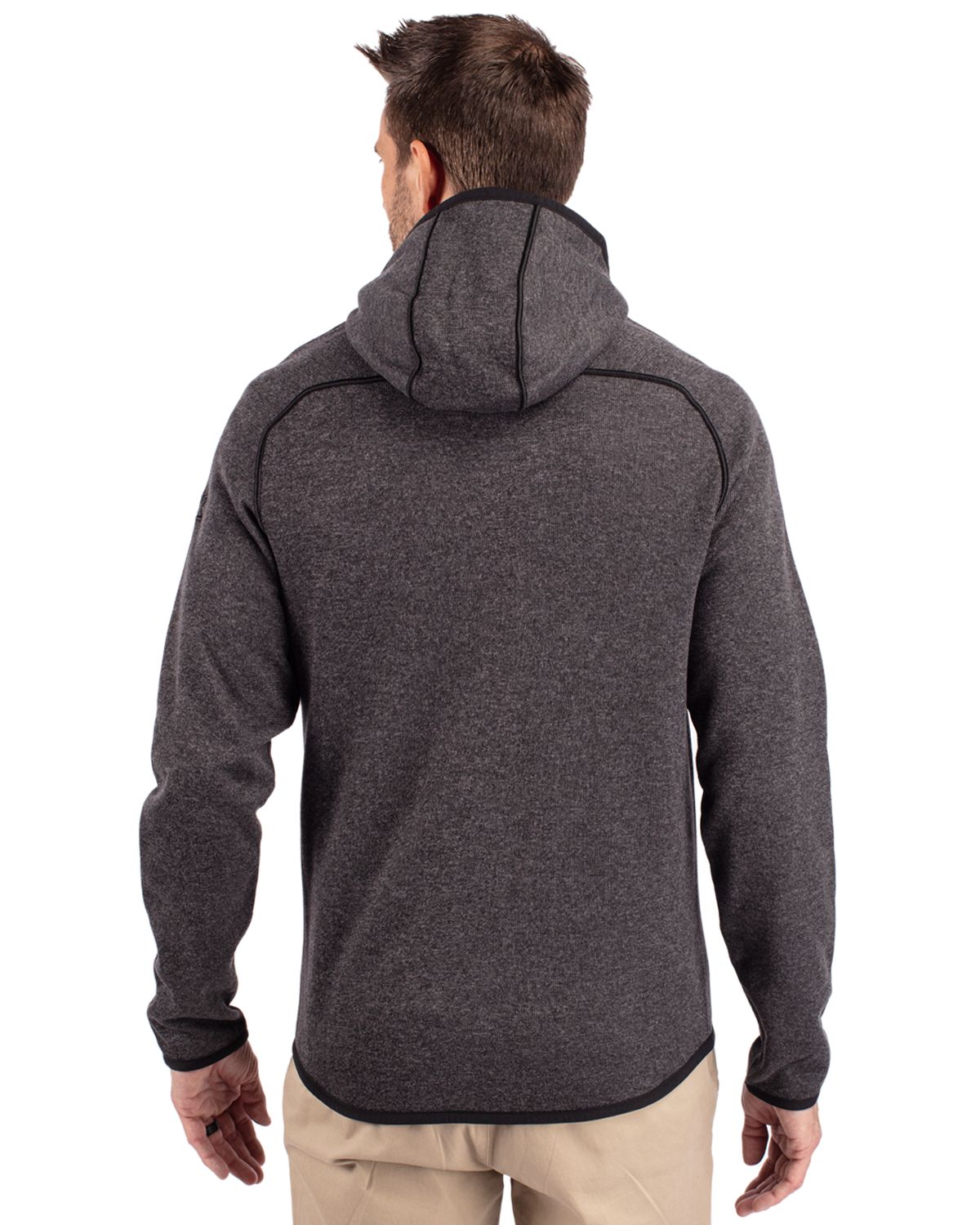 Cutter & Buck Mainsail Sweater-Knit Mens Full Zip Hooded Jacket 117