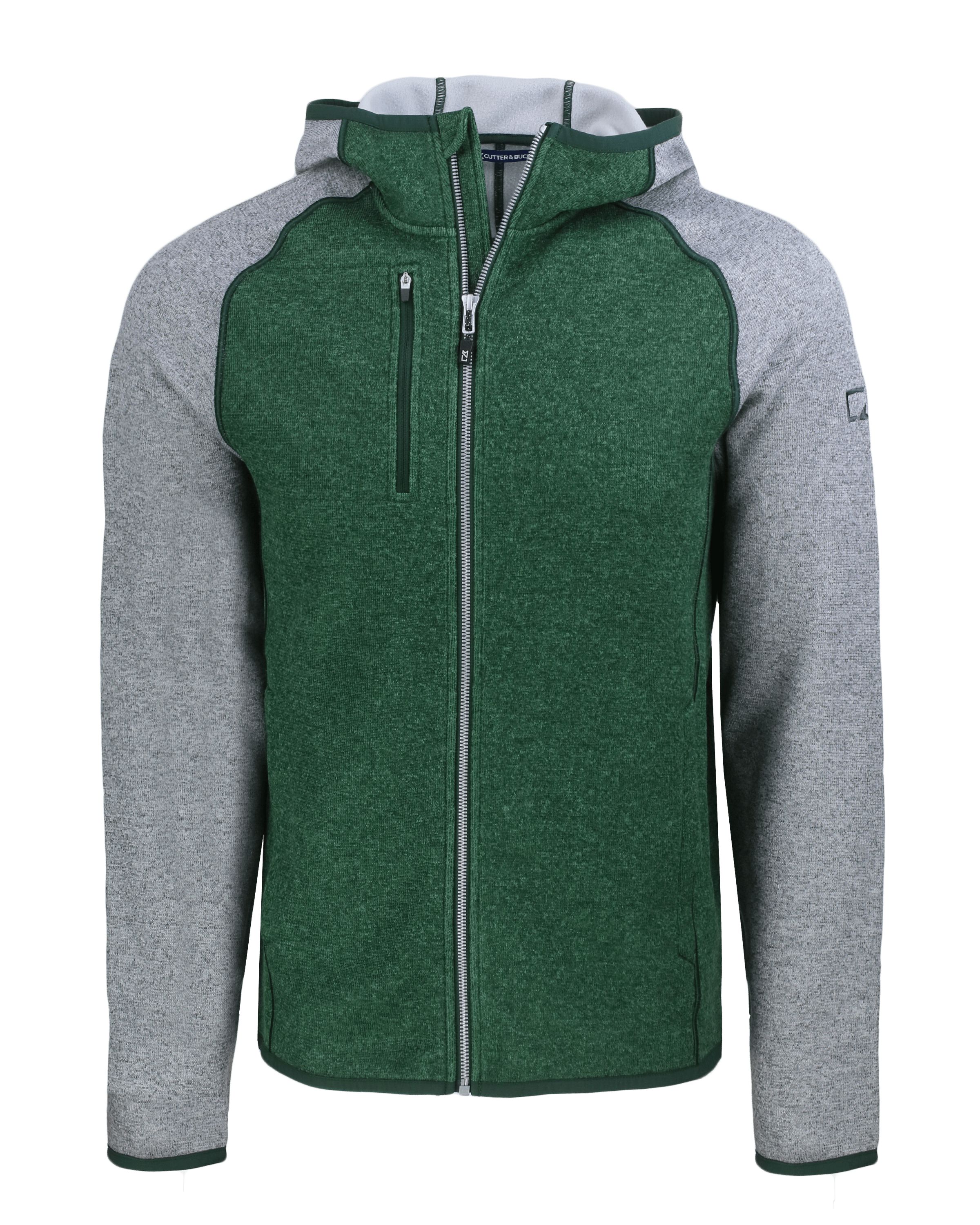 Cutter & Buck Mainsail Sweater-Knit Mens Full Zip Hooded Jacket 131