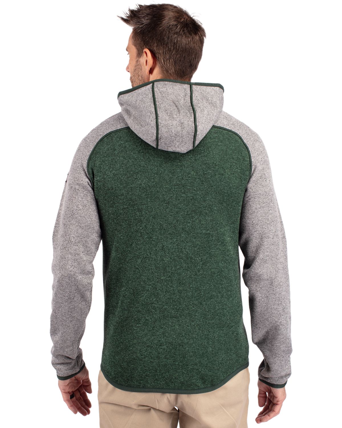 Cutter & Buck Mainsail Sweater-Knit Mens Full Zip Hooded Jacket 86