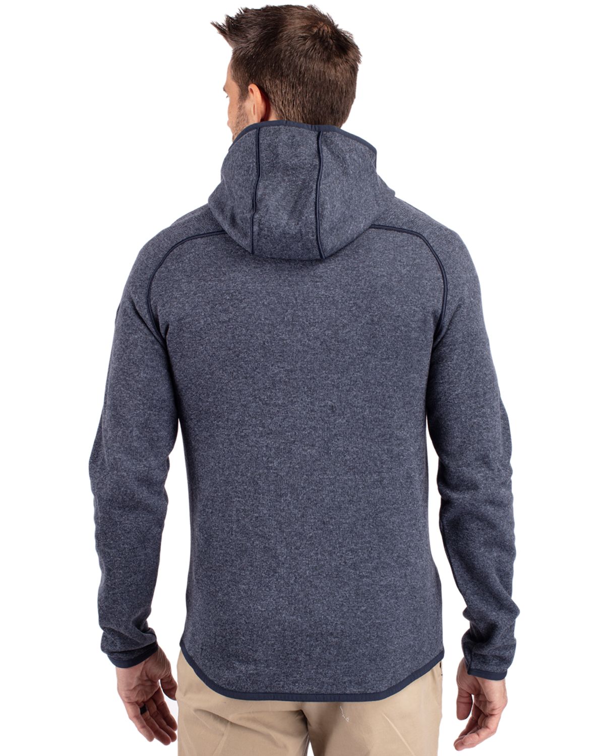Cutter & Buck Mainsail Sweater-Knit Mens Full Zip Hooded Jacket 109