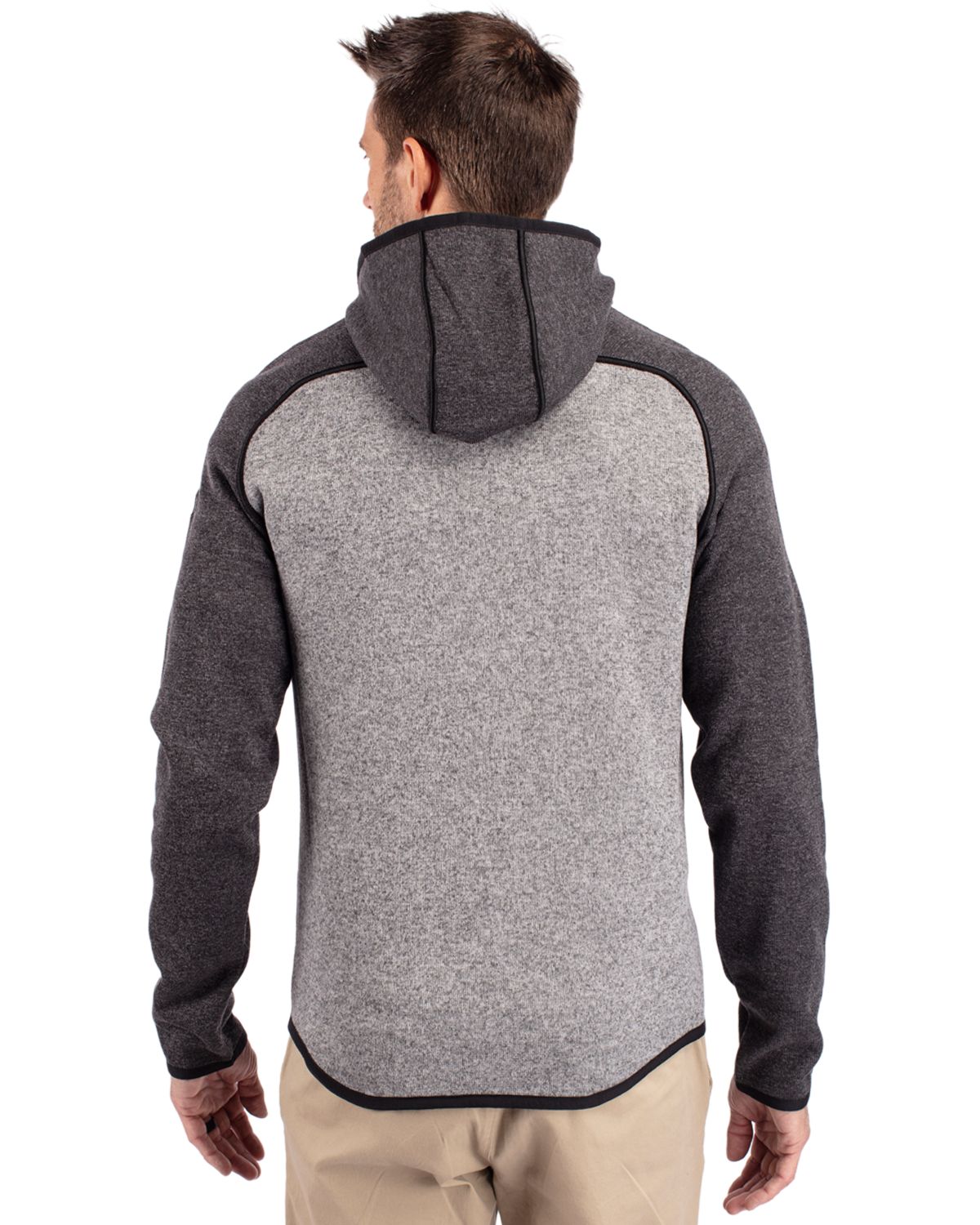 Cutter & Buck Mainsail Sweater-Knit Mens Full Zip Hooded Jacket 98