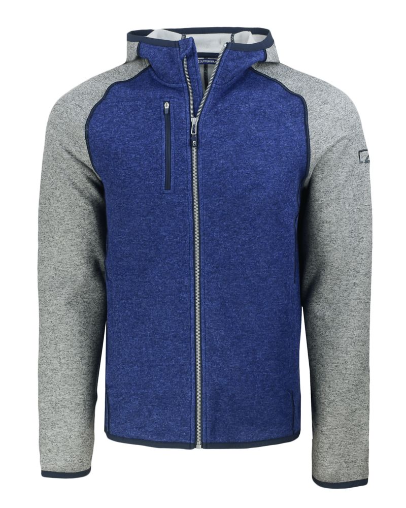 Cutter & Buck Mainsail Sweater-Knit Mens Full Zip Hooded Jacket 145