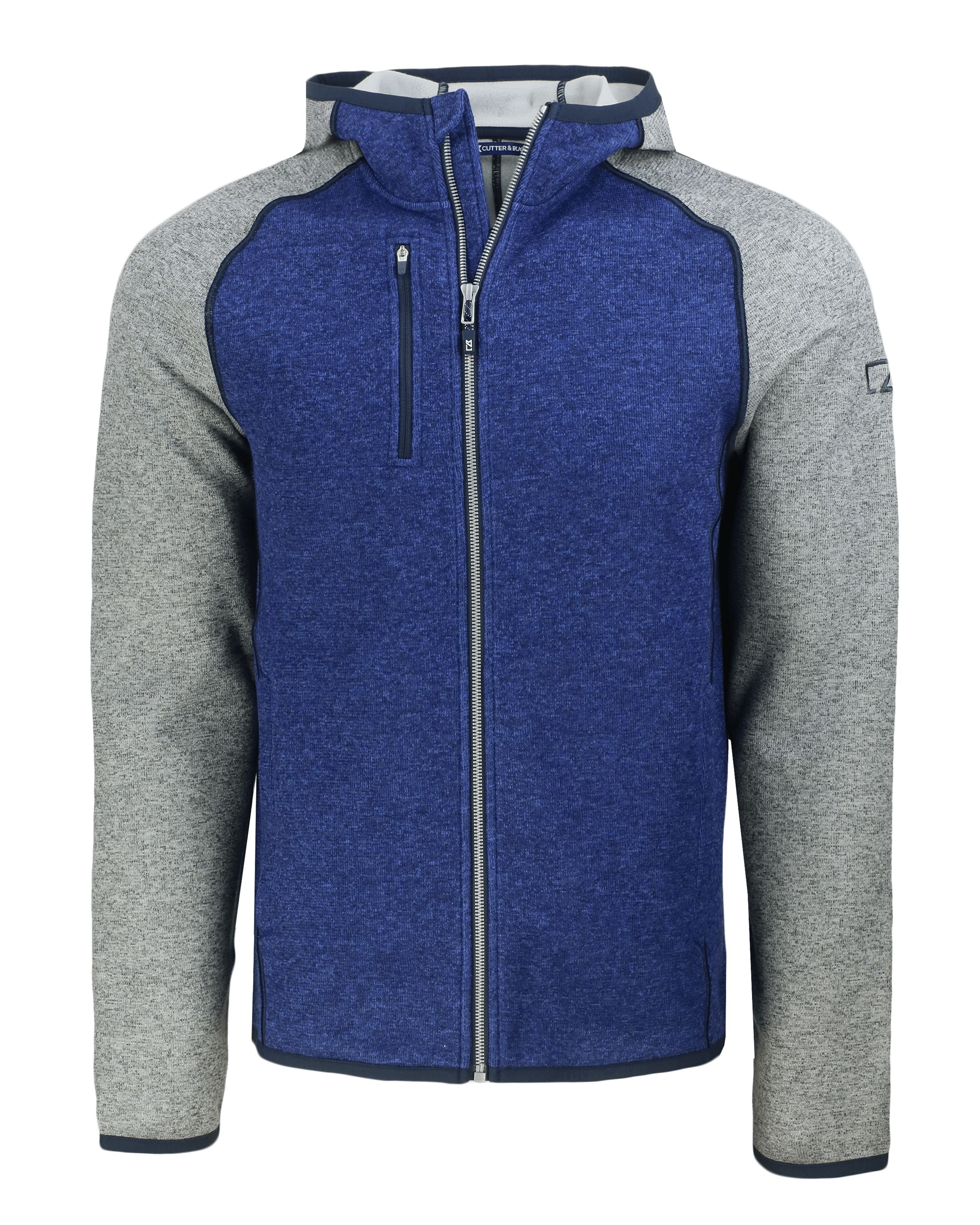 Cutter & Buck Mainsail Sweater-Knit Mens Full Zip Hooded Jacket 103