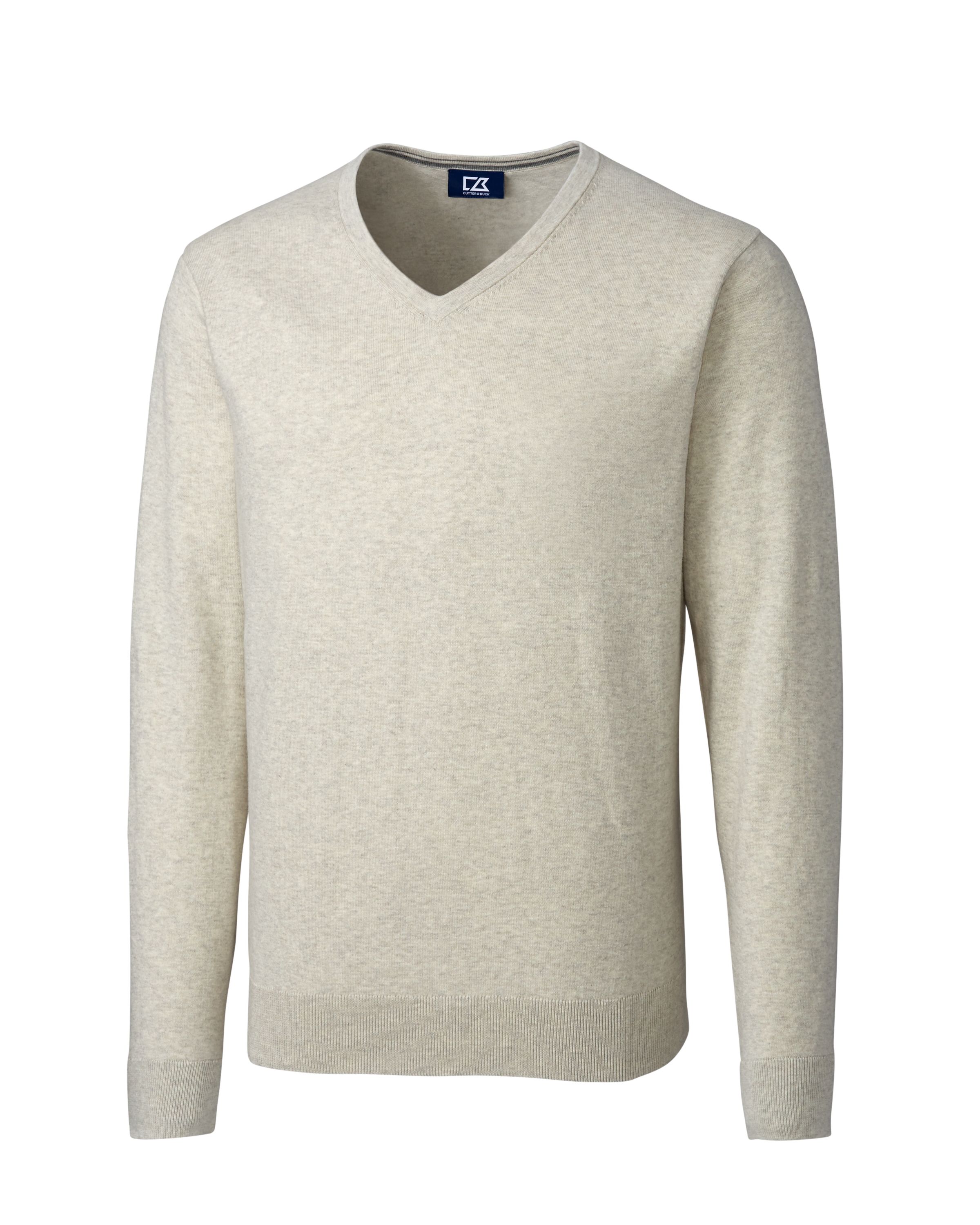 CB Lakemont Tri-Blend Mens Big and Tall V-Neck Pullover Sweater-Cutter &#38; Buck