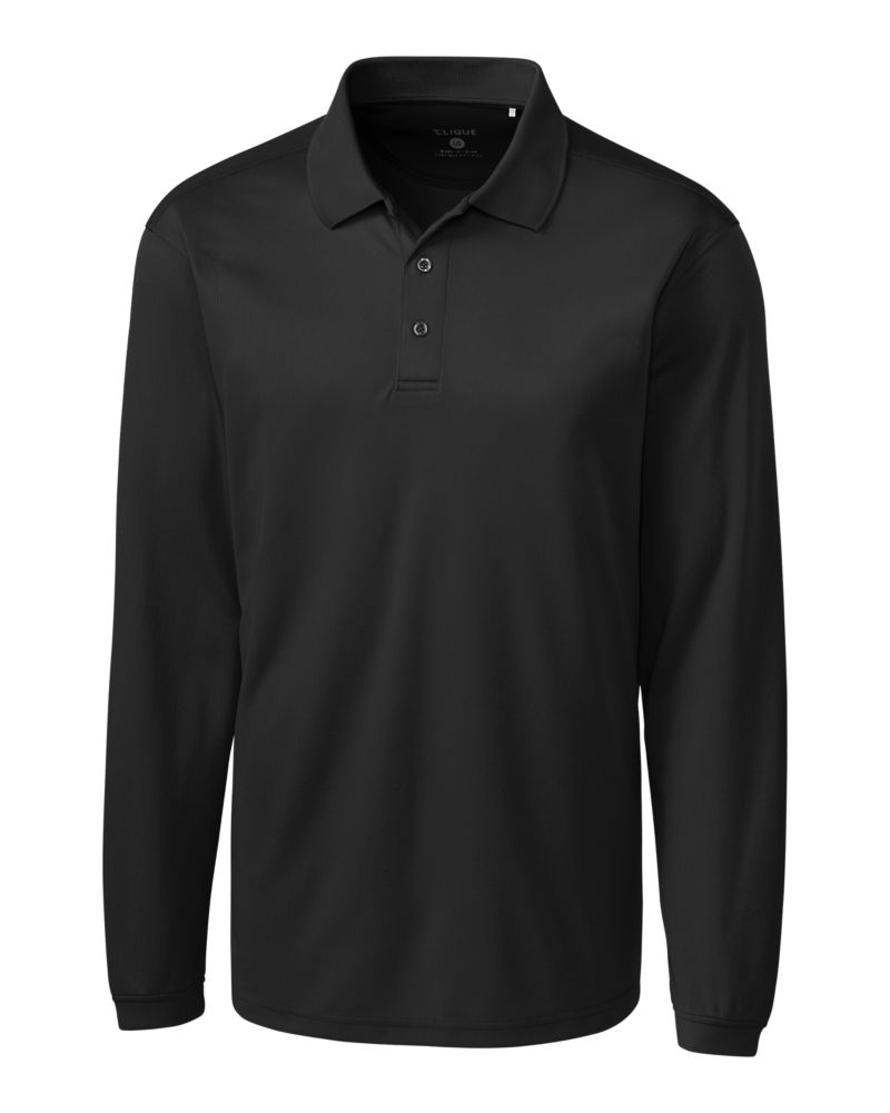 Clique Ice Pique Tech Mens Long Sleeve Polo 70