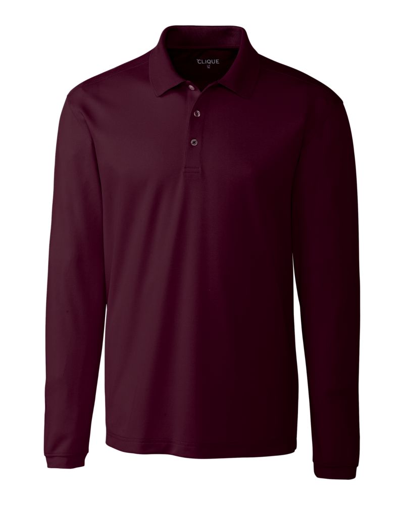 Clique Ice Pique Tech Mens Long Sleeve Polo 55