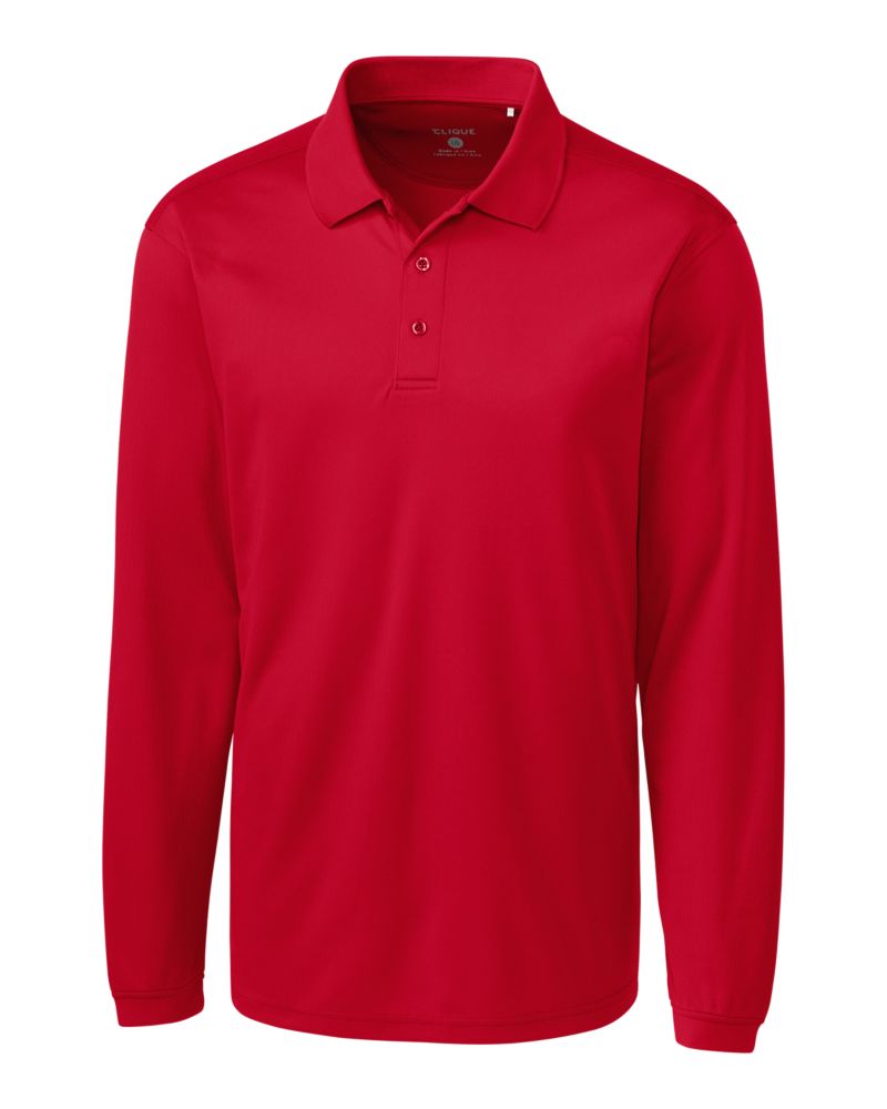Clique Ice Pique Tech Mens Long Sleeve Polo 73