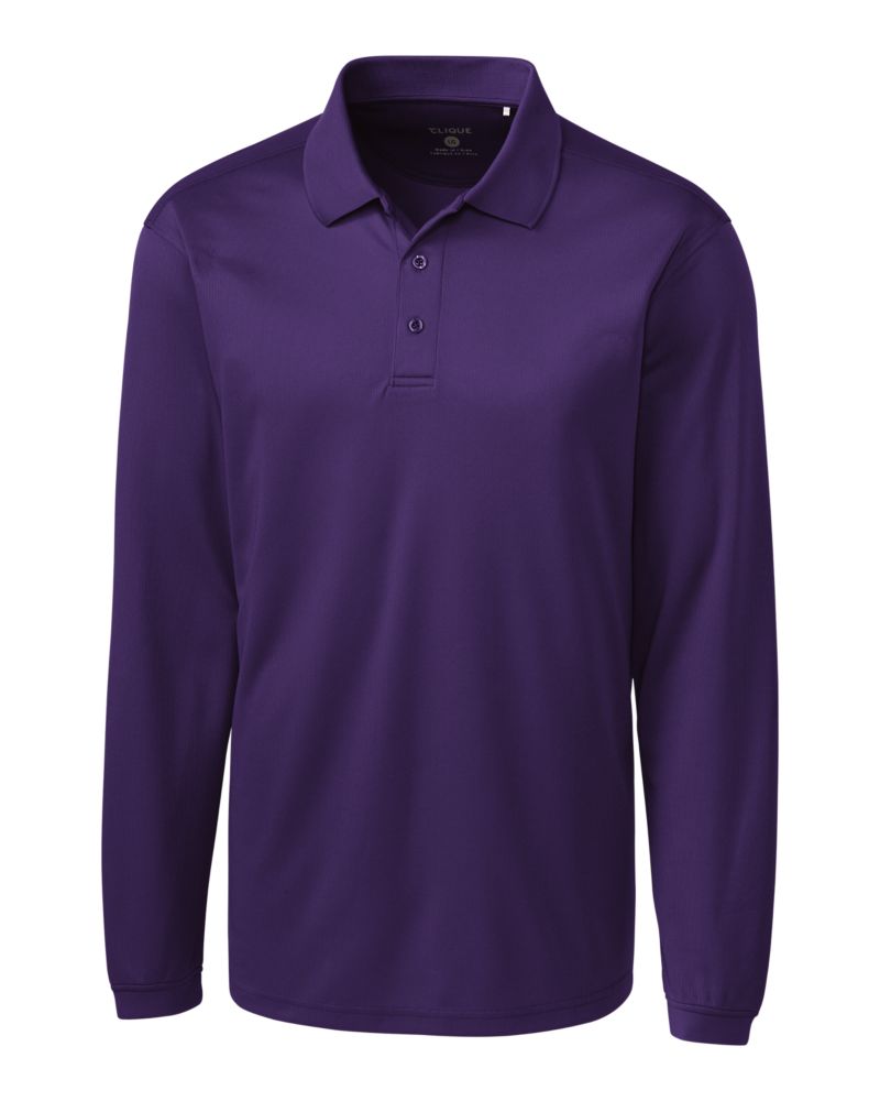 Clique Ice Pique Tech Mens Long Sleeve Polo 80
