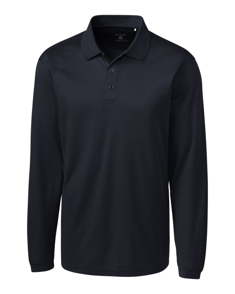 Clique Ice Pique Tech Mens Long Sleeve Polo 76
