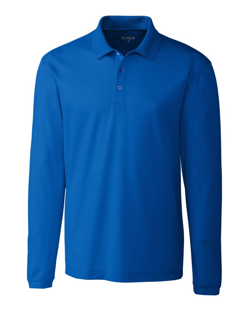 Clique Ice Pique Tech Mens Long Sleeve Polo 91