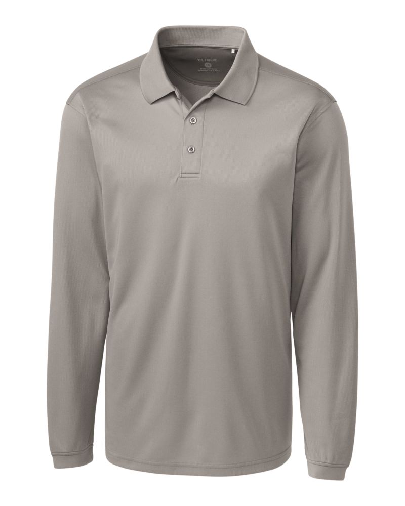 Clique Ice Pique Tech Mens Long Sleeve Polo 64