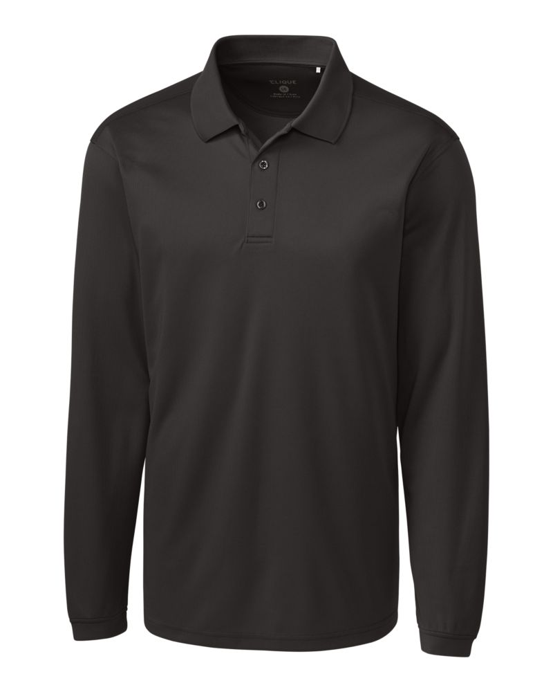 Clique Ice Pique Tech Mens Long Sleeve Polo 66