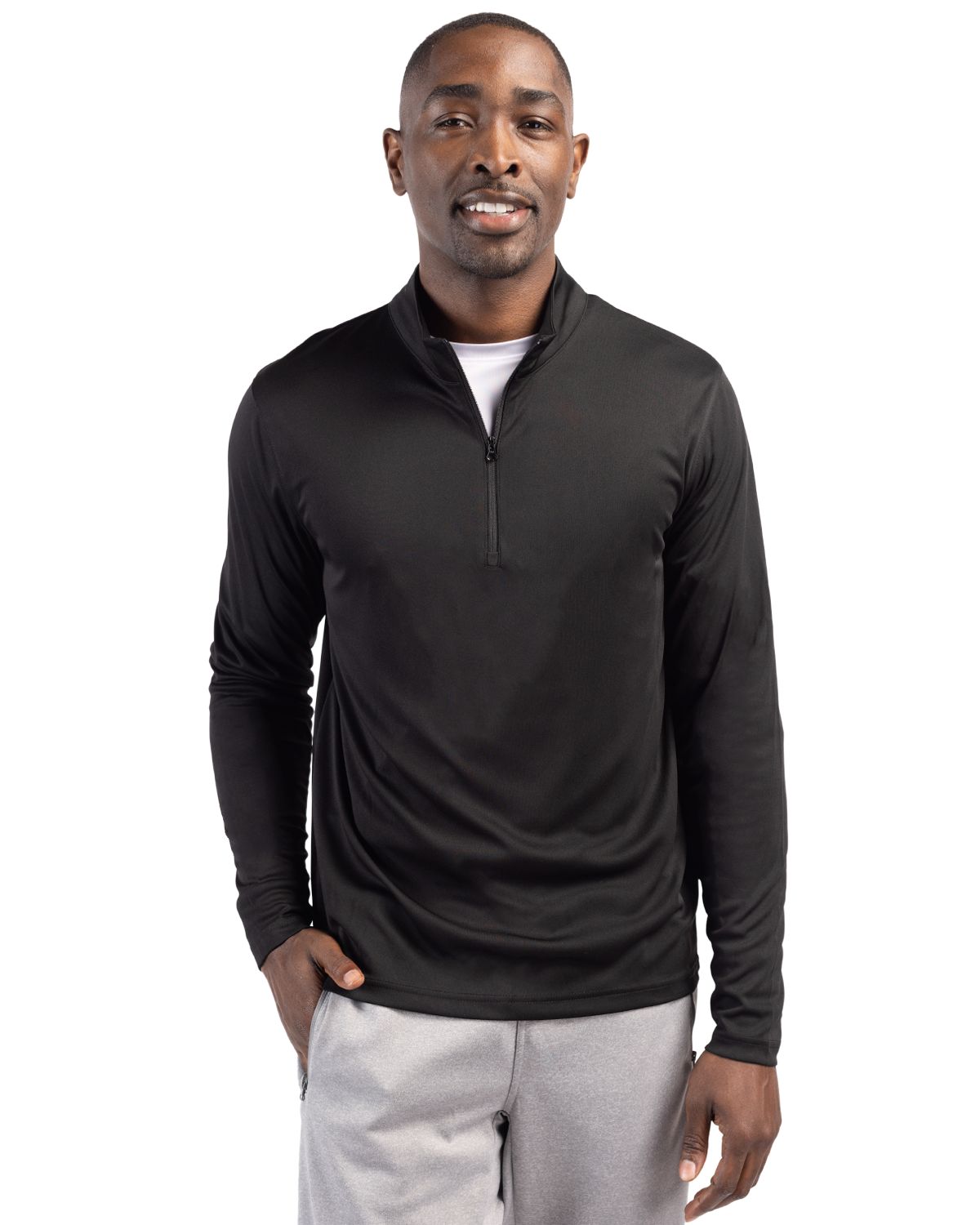Clique Spin Solution-dyed Performance Interlock Mens Half Zip 86