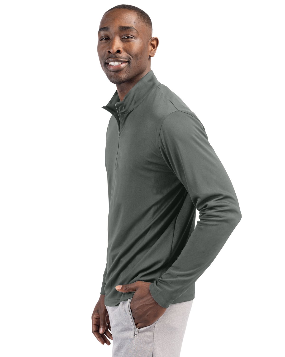 Clique Spin Solution-dyed Performance Interlock Mens Half Zip 67