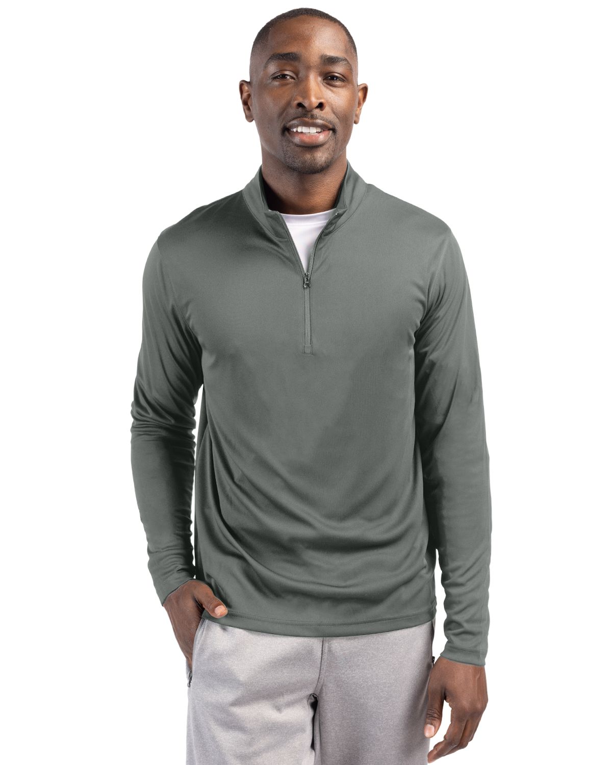 Clique Spin Solution-dyed Performance Interlock Mens Half Zip 57