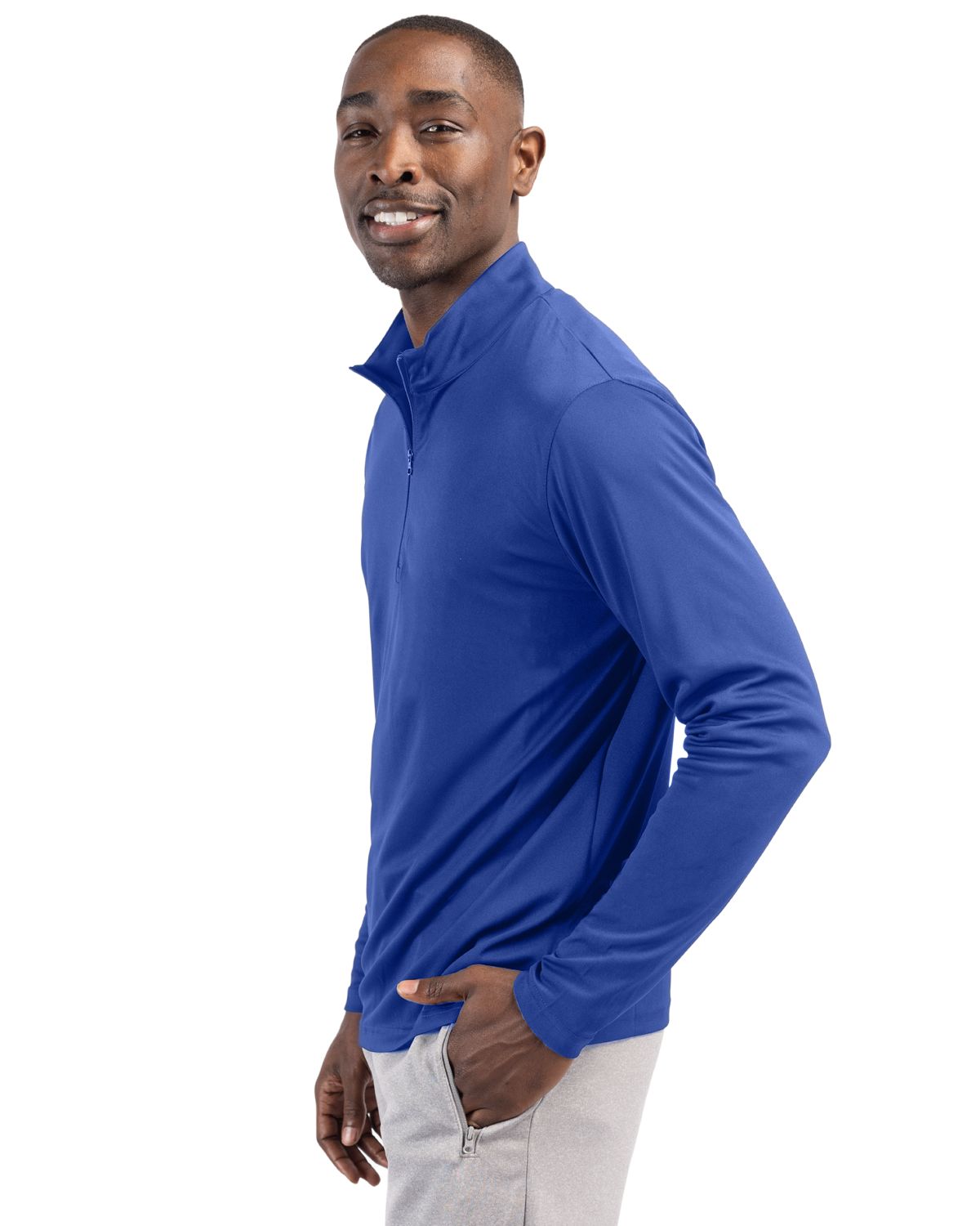Clique Spin Solution-dyed Performance Interlock Mens Half Zip 65