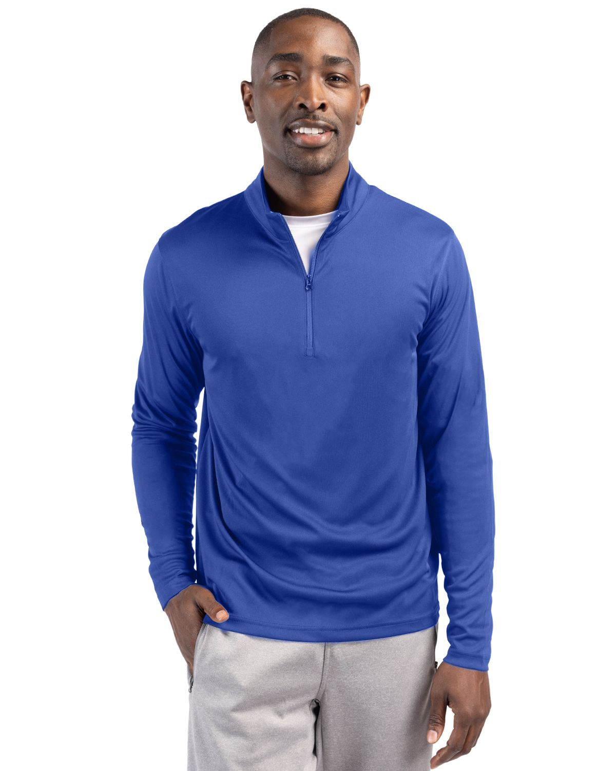 Clique Spin Solution-dyed Performance Interlock Mens Half Zip 54
