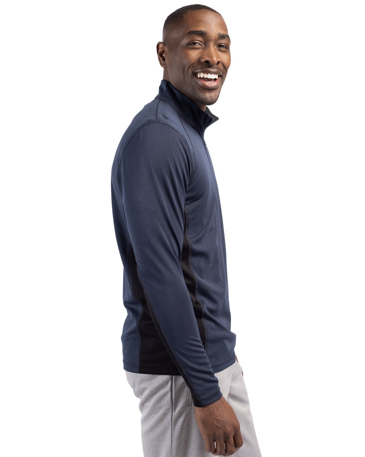 Clique Ice Pique Colorblock Tech Mens Half Zip 45