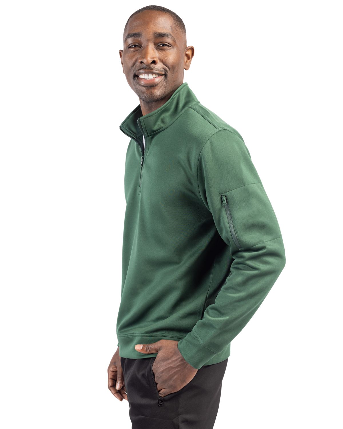 Clique Lift Solution-dyed Performance Unisex Half Zip Sweatshirt 190