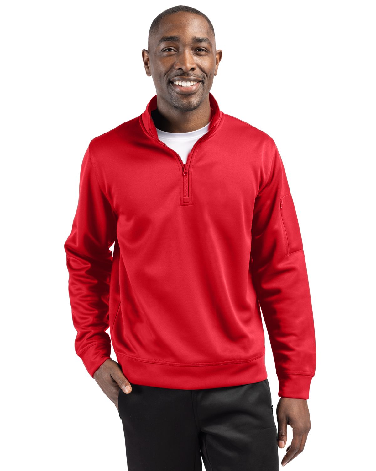 Clique Lift Solution-dyed Performance Unisex Half Zip Sweatshirt 180