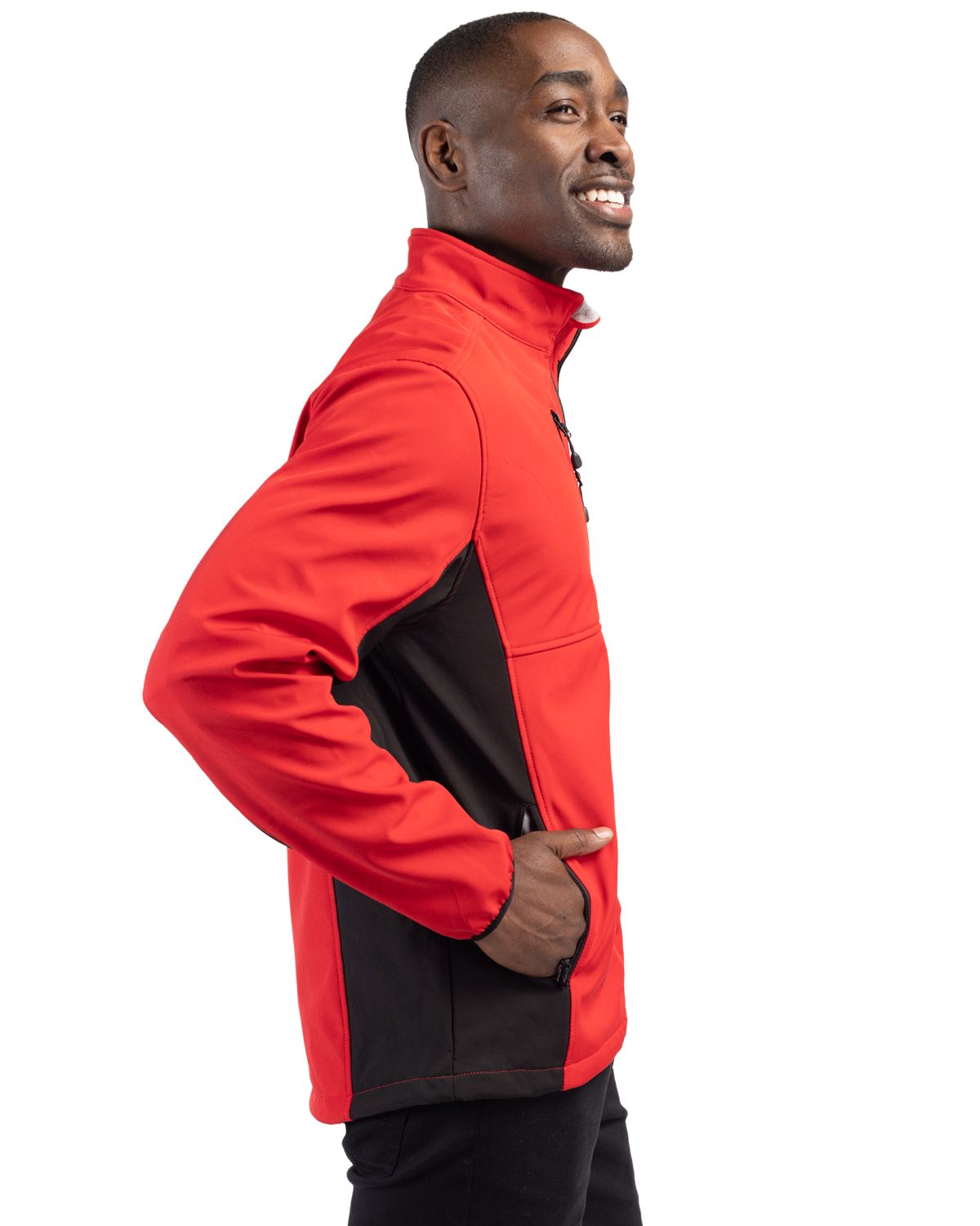 Clique Narvik Recycled Colorblock Stretch Softshell Mens Full Zip Jacket 42