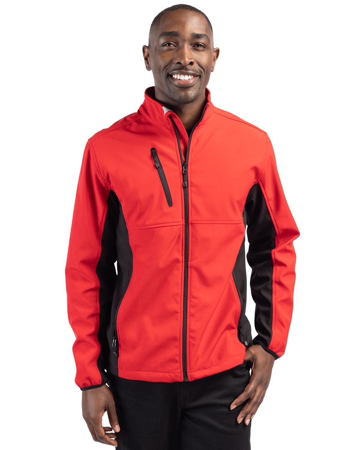 Clique Narvik Recycled Colorblock Stretch Softshell Mens Full Zip Jacket 39