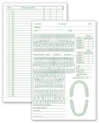 Dental Exam Record Forms Dental Record Forms