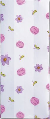 Simply Flowers Cello Bags, 4 x 2 1/2 x 9 1/2'