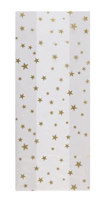 Gold Stars Cello Bags, 5 x 3 x 11 1/2'