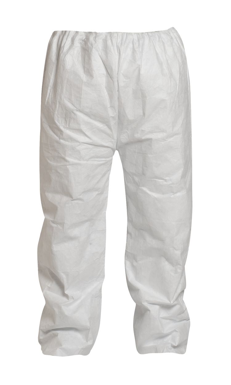 DuPont Tyvek 400 Disposable Protective Trousers - High-Density Polyethylene, Open Ankles, Elastic Waist