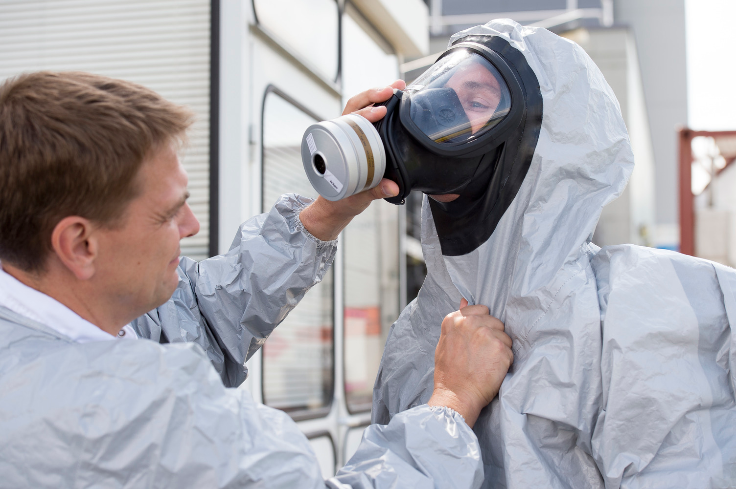 DuPont Tychem 10,000 Level A Suits Rear Entry; Lime Yellow; Butyl Gloves; Fisher