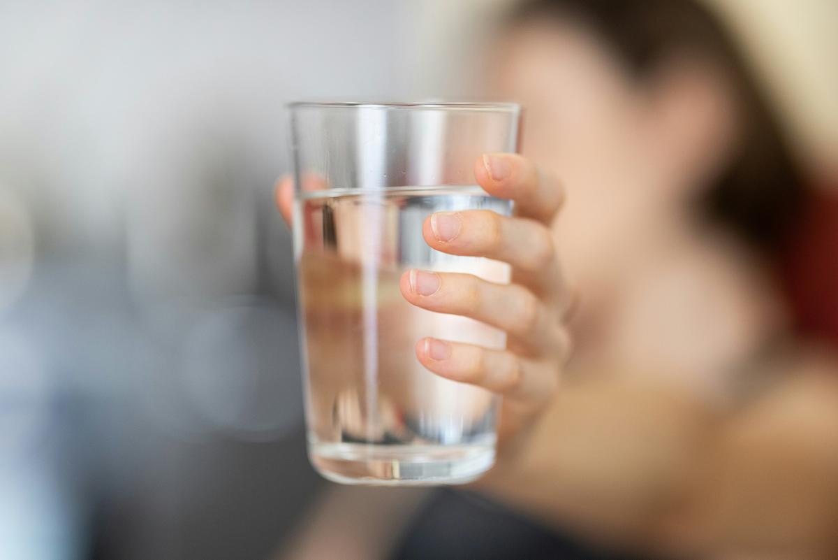 glass of drinking water 
