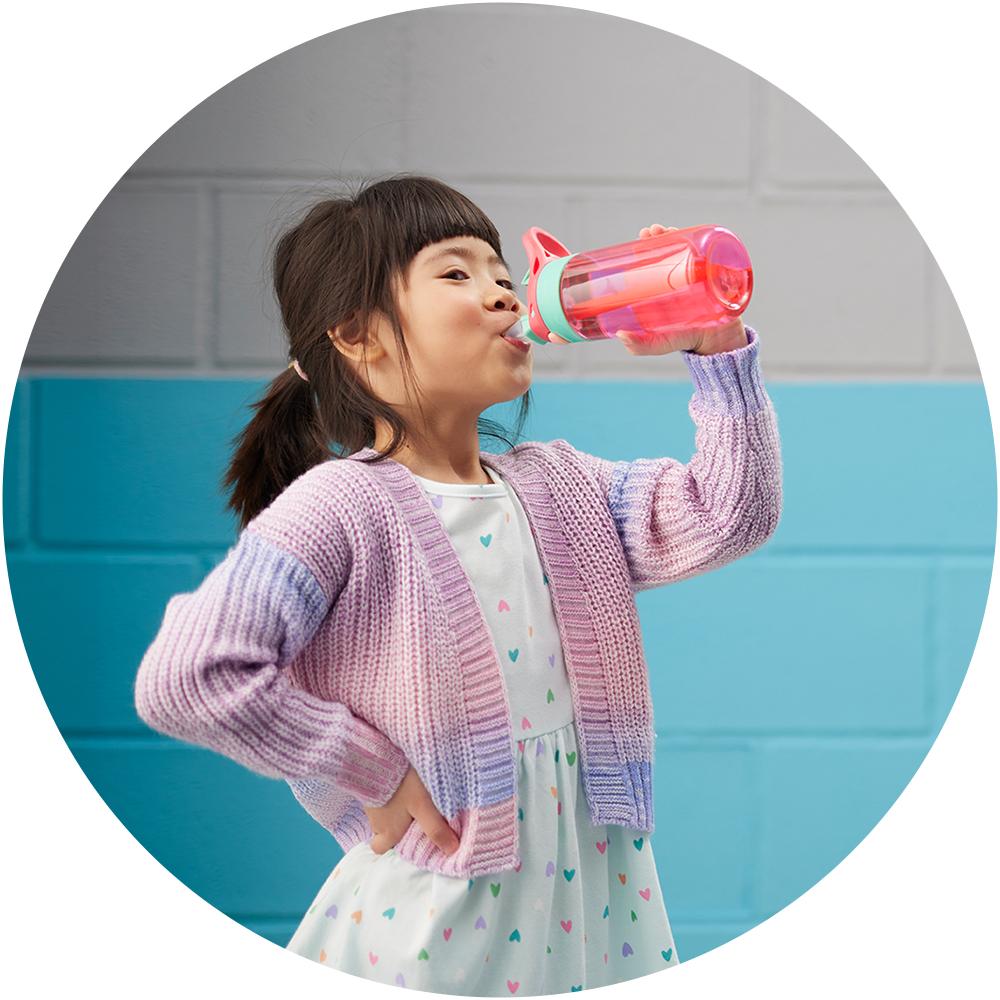 Little Girl Drinking Filtered Water