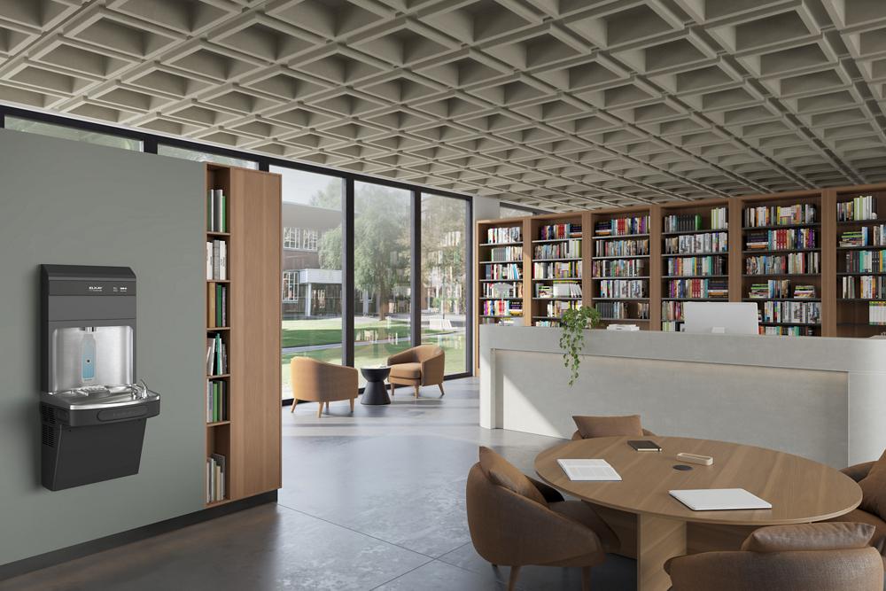 Elkay Pro FIltration Bottle Filler (Black + Steel) in Library